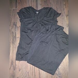 Apt. 9 Black Lace-Trimmed Pajamas